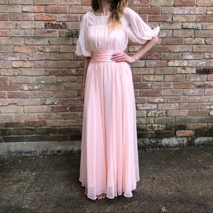Vintage Style Formal Chiffon Dress